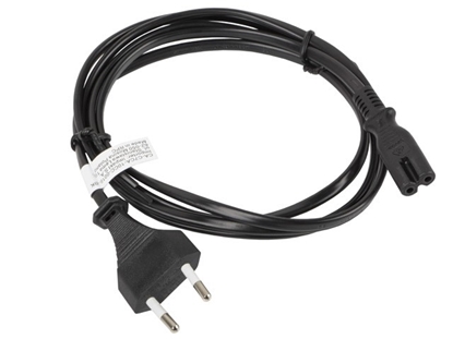 Attēls no Lanberg CA-C7CA-10CC-0018-BK power cable Black 1.8 m C7 coupler CEE7/16