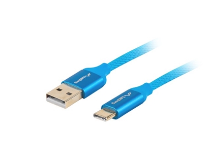 Attēls no Lanberg CA-USBO-22CU-0010-BL USB cable 1 m USB 2.0 USB C USB A Blue