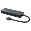 Изображение Manhattan USB-A 4-Port Hub, 4x USB-A Ports, 5 Gbps (USB 3.2 Gen1 aka USB 3.0), Bus Power, Equivalent to ST4300PBU3 & ST4300MINU3B, SuperSpeed USB, Black, Three Year Warranty, Box