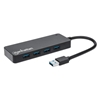 Изображение Manhattan USB-A 4-Port Hub, 4x USB-A Ports, 5 Gbps (USB 3.2 Gen1 aka USB 3.0), Bus Power, Equivalent to ST4300PBU3 & ST4300MINU3B, SuperSpeed USB, Black, Three Year Warranty, Box