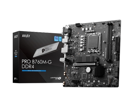 Picture of MSI PRO B760M-G DDR4 motherboard Intel B760 LGA 1700 micro ATX