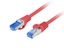 Изображение Patchcord kat.6a S/FTP LSZH CCA 0.25m czerwony fluke 