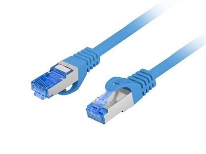 Picture of Patchcord kat.6a S/FTP LSZH CCA 0.25m niebieski fluke 