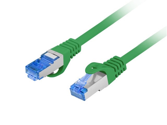 Изображение Patchcord kat.6a S/FTP LszH CCA 0.25m zielony fluke 