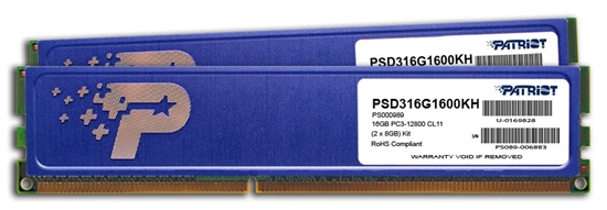 Изображение Patriot Memory 16GB DDR3-1600 memory module 2 x 8 GB 1600 MHz