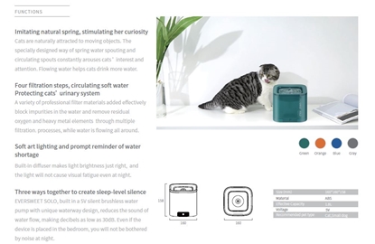Attēls no PETKIT | Smart Pet Drinking Fountain | Eversweet Solo | Capacity 1.8 L | Filtering | Material Plastic | Green