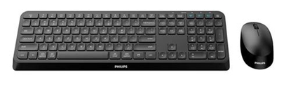 Изображение Philips 4000 series SPT6407B/00 keyboard Mouse included RF Wireless + Bluetooth Black