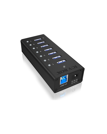 Изображение RaidSonic ICY BOX IB-AC618 7-Port USB 3.0 Hub Aluminium