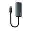 Attēls no SAVIO Adapter USB-C 3.1 Gen.1 (M) to RJ-45 Gigabit Ethernet (F), 1000 Mbps, AK-56, grey