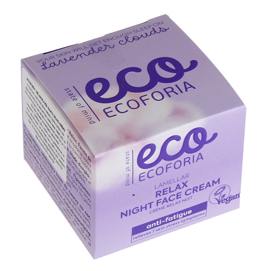 Изображение Sejas krēms Ecoforia Lavender Clouds Nakts Lamellar Relax, 5