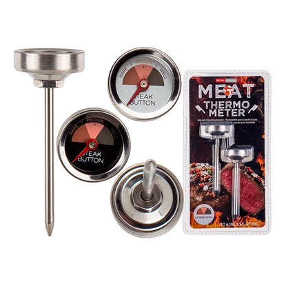 Attēls no Stainless steel meat thermometer, ca. 7 cm, set of 2