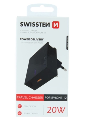 Изображение Swissten Premium 20W Mains Charger for all Apple iPhone 12 / 13 / 14 Series Models