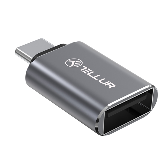 Изображение Tellur USB-C to USB-A M/F adapter 10Gbps, 3A aluminum alloy