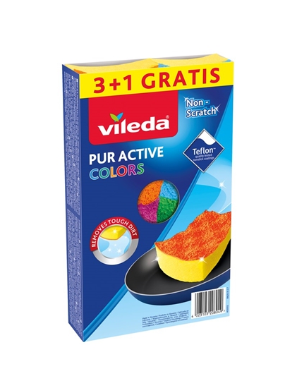 Изображение Sponge Vileda Pur Active Colors 4 pc(s)