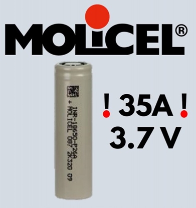 Picture of 18650 Akumulators INR18650-P26A Molicel 2600mAh Li-Ion 3.6/3.7V 35A