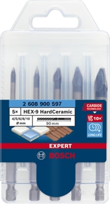 Изображение Bosch EXPERT HEX-9 HardCeramic Bits, 5pcs Set 4/5/6/8/10