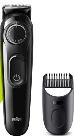 Изображение Braun BeardTrimmer BT3322 beard trimmer Wet & Dry Black