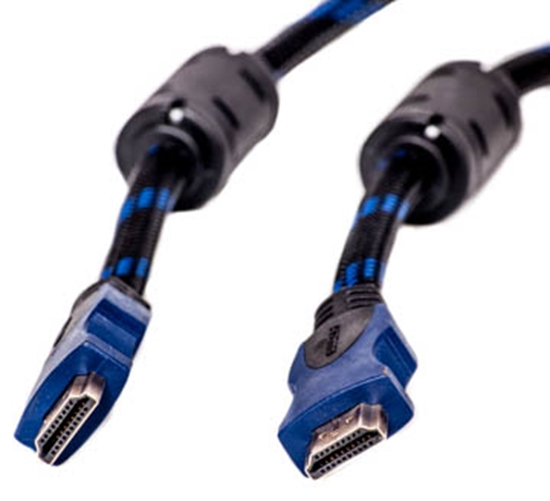 Изображение Cable HDMI - HDMI, 3m, 1.4 ver., Nylon, gold plated