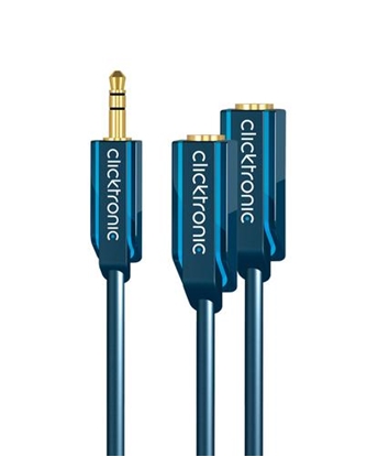 Picture of ClickTronic 70491 audio cable 0.1 m 3.5mm Blue