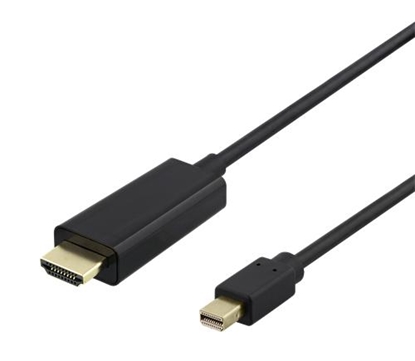 Picture of Deltaco 00110020 video cable adapter 2 m Mini DisplayPort HDMI Black