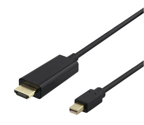 Изображение Deltaco 00110020 video cable adapter 2 m Mini DisplayPort HDMI Black