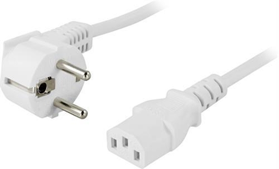 Picture of Deltaco DEL-111V power cable White 5 m CEE7/7 IEC C13