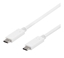 Picture of Deltaco USBC-1407 USB cable 1 m USB 3.2 Gen 2 (3.1 Gen 2) White