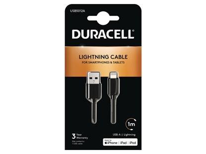Изображение Duracell Sync/Charge Cable 1 Metre Black