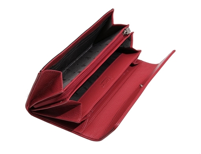 Изображение ESQUIRE LARGE WALLET PIPING, Black/Red