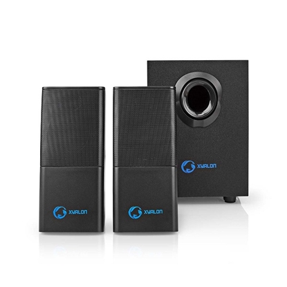 Attēls no GSPR10021BK Gaming Speaker Speaker channels: 2.1 | USB Powered | 3.5 mm Male | 30 W | Without Light