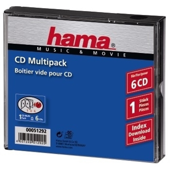 Изображение Hama CD-Multipack 6 6 discs Transparent