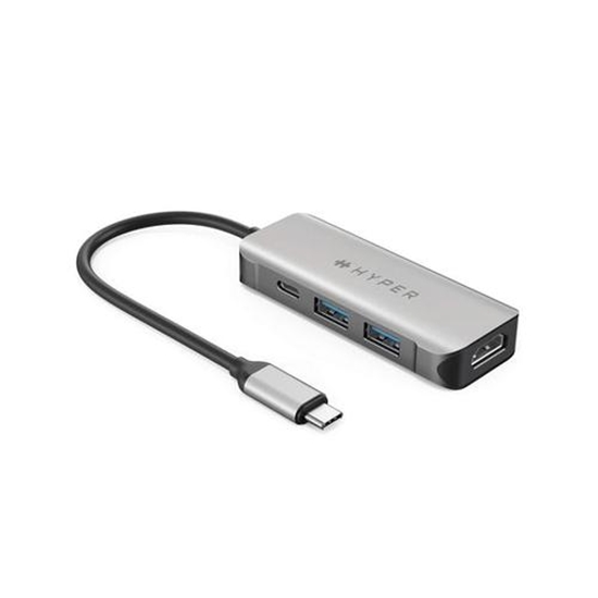 Picture of HYPER HD41-GL interface hub USB 2.0 Type-C Black