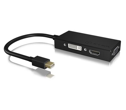 Attēls no ICY BOX IB-AC1032 Mini DisplayPort DVI-D + VGA (D-Sub) + HDMI Black