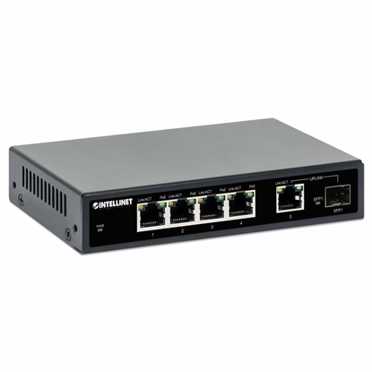 Picture of Intellinet 561822 network switch Gigabit Ethernet (10/100/1000) Power over Ethernet (PoE) Black