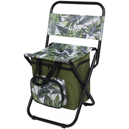 Attēls no Jungle Light saliekamais makšķerēšanas krēsls ar atzveltni un somu zem sēdekļa