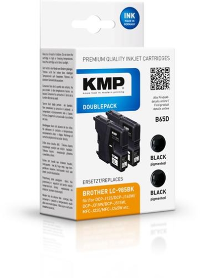 Picture of KMP B65D ink cartridge 2 pc(s) Compatible Black