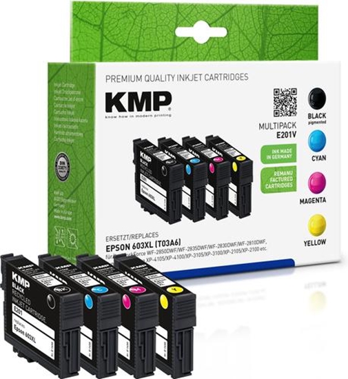 Picture of KMP MULTIPACK E201V ink cartridge 4 pc(s) Compatible Black