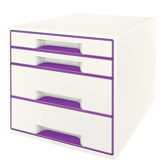 Изображение Leitz WOW Cube file storage box Polystyrol Metallic, Violet