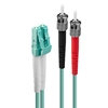 Picture of Lindy 1.0m OM3 LC - ST Duplex fibre optic cable 1 m Turquoise