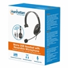 Picture of Manhattan Mono Over-Ear Headset (USB), Reversible Microphone Boom (padded), Retail Box Packaging, In-Line Volume/Mute Control, Padded Ear Cushion, USB-A for both sound and mic use, cable 2m, Three Year Warranty