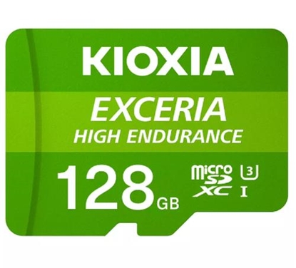 Attēls no Karta Kioxia Exceria High Endurance MicroSDXC 128 GB Class 10 UHS-I/U3 A1 V30 (LMHE1G128GG2)