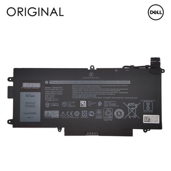 Изображение Notebook Battery DELL K5XWW, 7500mAh, Original