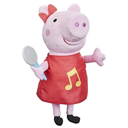 Attēls no Peppa Pig Oink-Along Songs Peppa Singing Plush Doll with Sparkly Red Dress and Bow