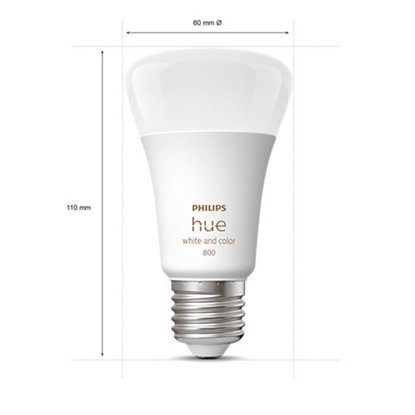 Picture of Hue WCA 6.5W A60 E27, 4pcs pack | E27 | 6.5 W | RGBW 2000-6500K | Bluetooth and Zigbee