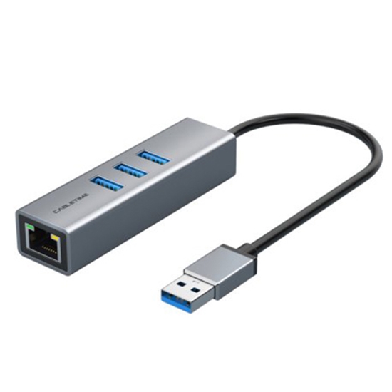 Picture of Premium adapter USB 3.0 - USB 3.0 (3 Ports) + RJ45, 0.15m