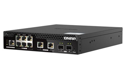 Attēls no QNAP QSW-M2106PR-2S2T network switch Managed L2 10G Ethernet (100/1000/10000) Power over Ethernet (PoE) 1U Black