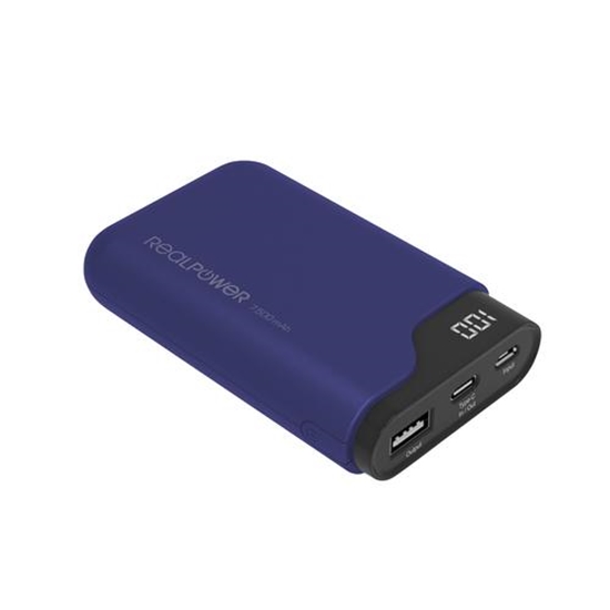 Изображение RealPower Powerbank PB-7500C        Navy Blue       7.500mAh