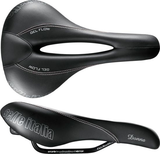 Изображение Selle Italia Siodło SELLE ITALIA DONNA GEL FLOW L (id match - L2) Fec Alloy 7, Duro-Tek, 345g czarne (NEW)