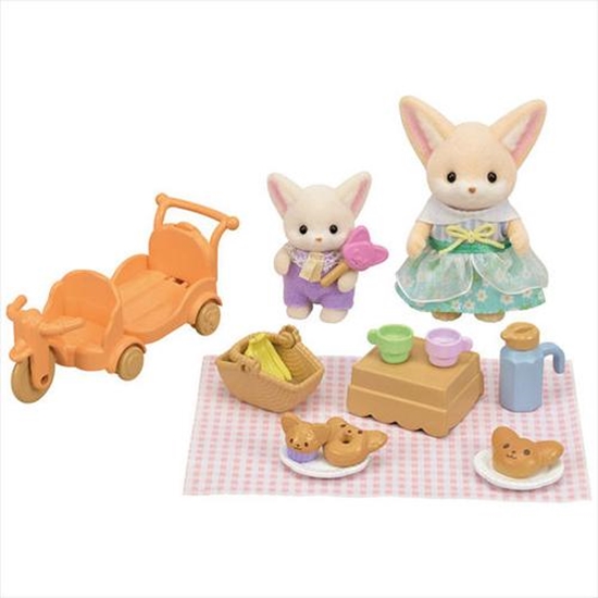 Picture of Sylvanian Families Sunny Picnic Set -Fennec Fox Sister & Baby