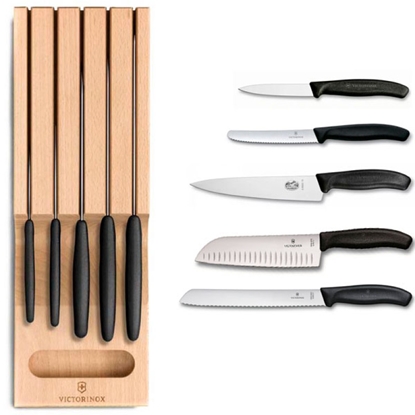 Изображение VICTORINOX SWISS CLASSIC IN-DRAWER KNIFE HOLDER, beechwood